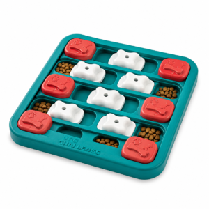 Teal Dog Puzzle Feeder Challenge Board
